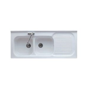 Fregadero de 2 cubetas Florence DX - Galassia Italia