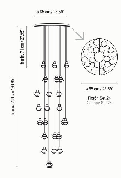Lámpara suspendida DRIP/DROP S/24L - Bover - Imagen 3