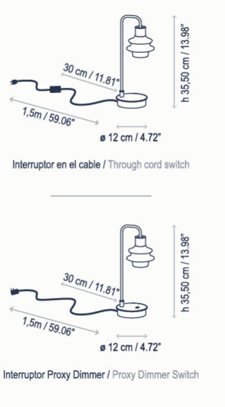 Lámpara de mesa DRIP/DROP M/36 - Bover - Imagen 2