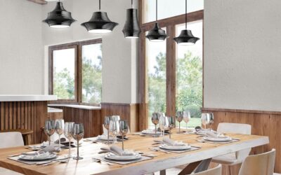 Iluminación indirecta en un comedor con techos altos: cómo plantearla