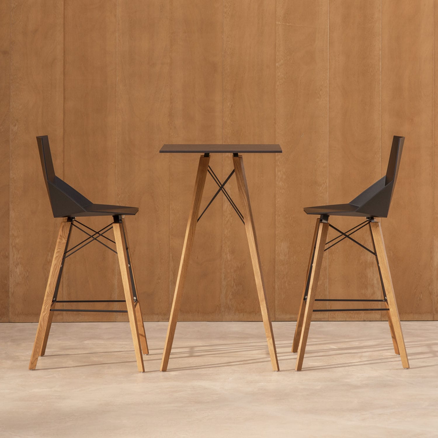 Silla de bar de diseño original FAZ WOOD - Vondom