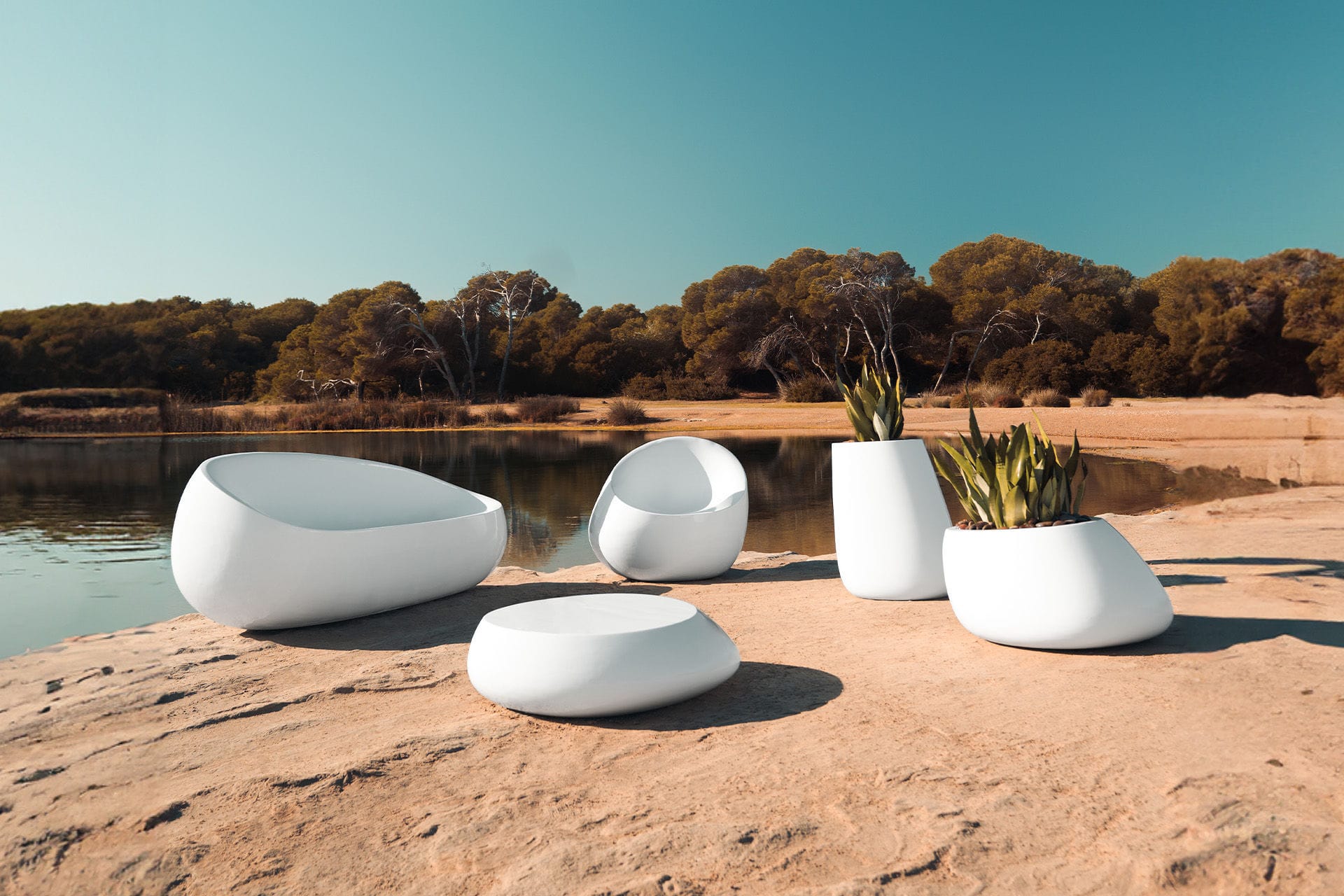 Mesa de centro de diseño original STONES - Vondom - Imagen 8