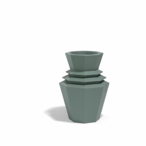 Jardinera de polietileno rotomoldeado ORIGAMI HINOKI - Vondom