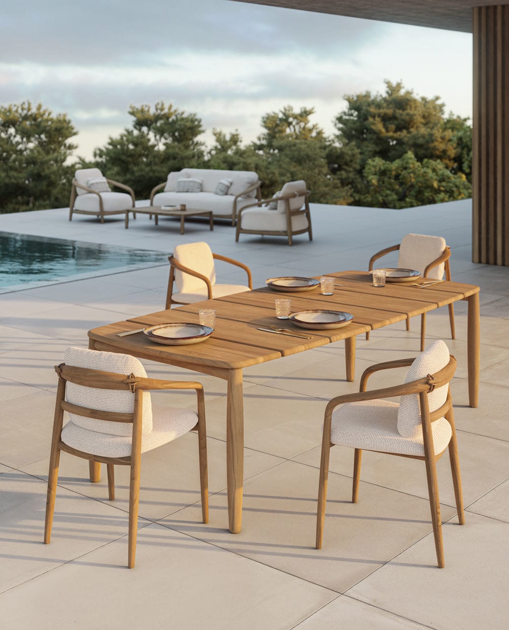 Silla de jardín contemporánea Fusta - Vondom