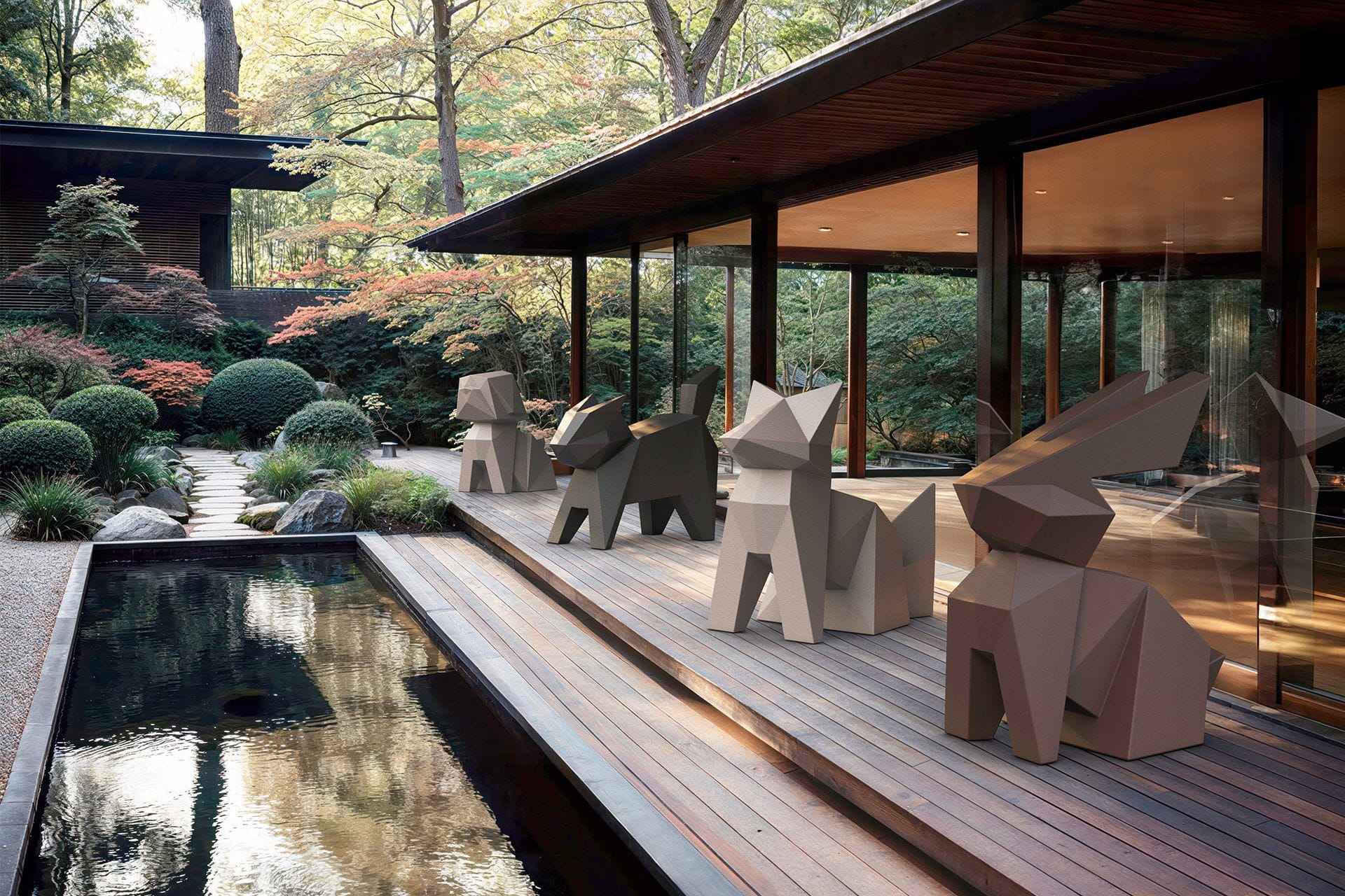 Escultura de polietileno PE ORIGAMI NEKO - Vondom - Imagen 2