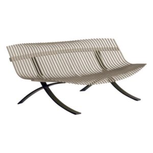 Banco para jardín de diseño original CHARIVARI - Fermob