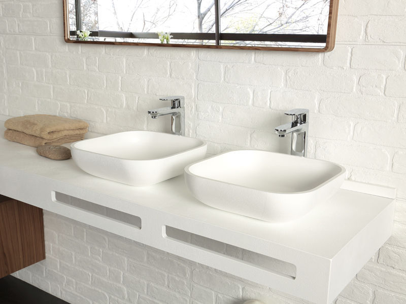 Lavabo sobre mueble On-Top cuadrado - Acquabella - Imagen 2