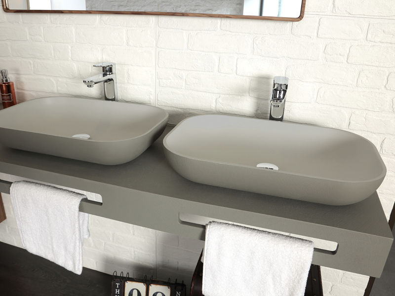 Lavabo sobre mueble On-Top rectangular - Acquabella - Imagen 2