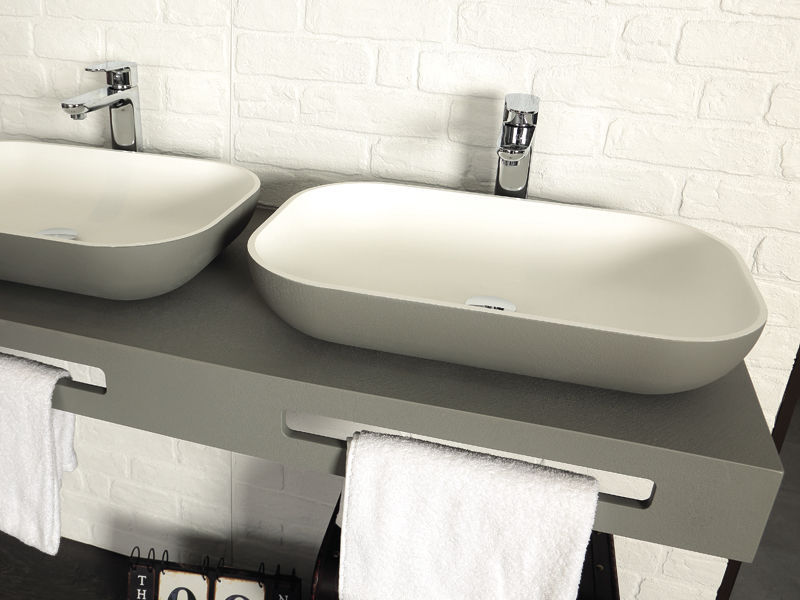 Lavabo sobre mueble On-Top rectangular - Acquabella - Imagen 3