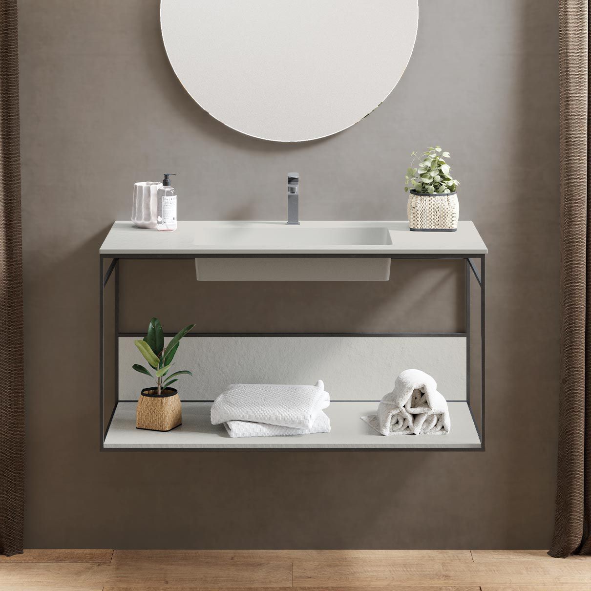 Mueble de lavabo doble Integra Akron - Acquabella