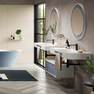 Encimera de lavabo doble Moiwa - Acquabella