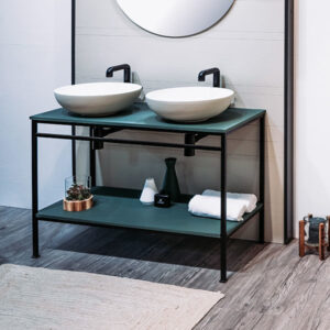 Consola para lavabo de metal Integra - Acquabella