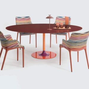 Conjunto mesa Thierry XXL y sillas Eleganza Nia Missoni - Kartell